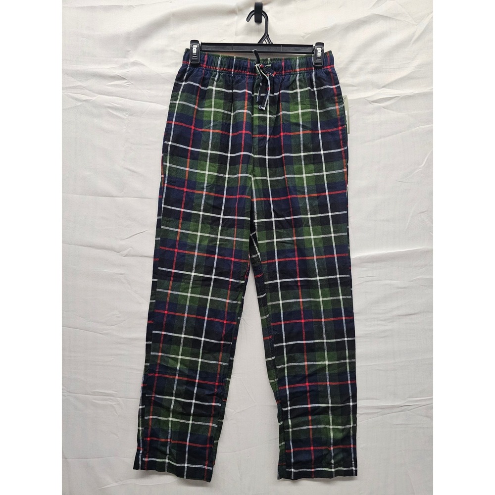 Goodfellow & Co Mens Plaid Flannel Pajama Bottoms Green Cotton Casual Size Small